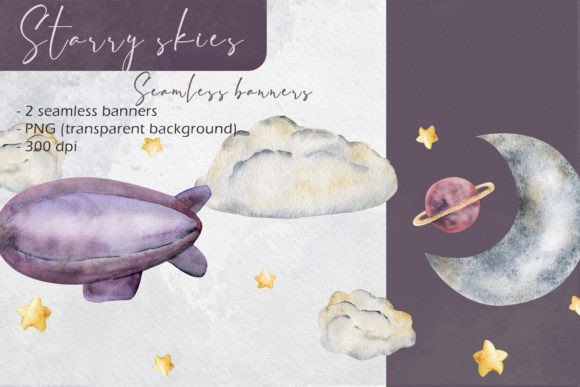 Download Starry Skies: Seamless Banners - Seamless Collection