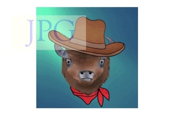 Download Bison Cowboy Printable Animal Graphic - Animal graphic Collection