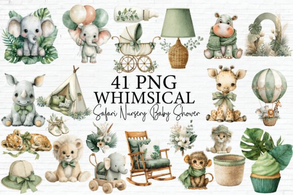 Download Watercolor Safari Animals Clipart - Watercolor safari Collection
