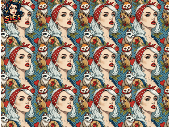 Download Polka Dot Babe Seamless Pattern - Seamless Collection