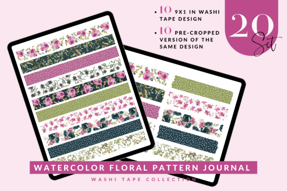 Download Watercolor Floral Pattern Journal Washi - Premium Resources